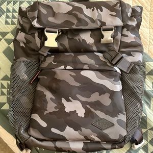 MZ Wallace Grey Camo Bleeker Backpack
